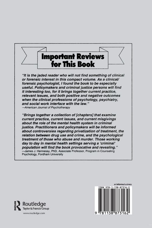 Produktbild: The Clinical Treatment of the Criminal Offender in Outpatient Mental Health Settings