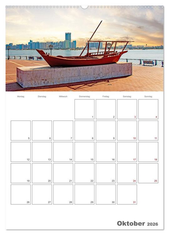 Produktbild: Abu Dhabi - Reiseplaner (Wandkalender 2026 DIN A2 hoch), CALVENDO Monatskalender