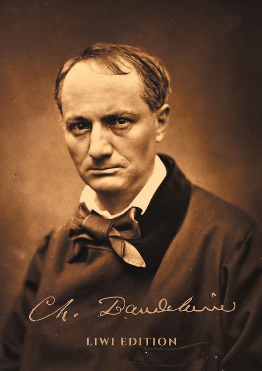 Produktbild: Notizbuch f&uuml;r Autorinnen und Autoren - sch&ouml;n gestaltet mit Leseband - A5 Hardcover liniert - "Charles Baudelaire" - 100 Seiten 90g/m