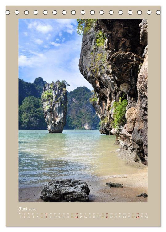 Produktbild: Erlebe mit mir das sonnige Thailand (Tischkalender 2026 DIN A5 hoch), CALVENDO Monatskalender
