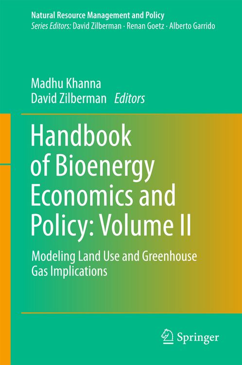 Produktbild: Handbook of Bioenergy Economics and Policy: Volume II