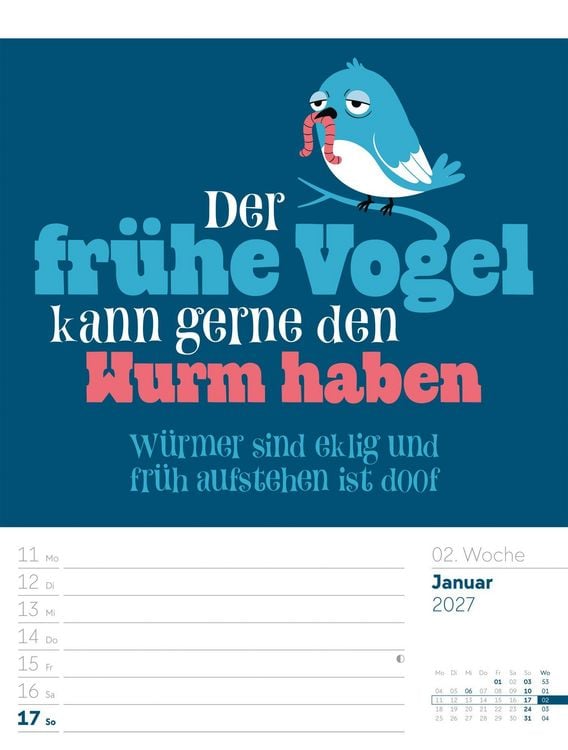 Produktbild: Klartext Spr&uuml;chekalender Wochenplaner 2027