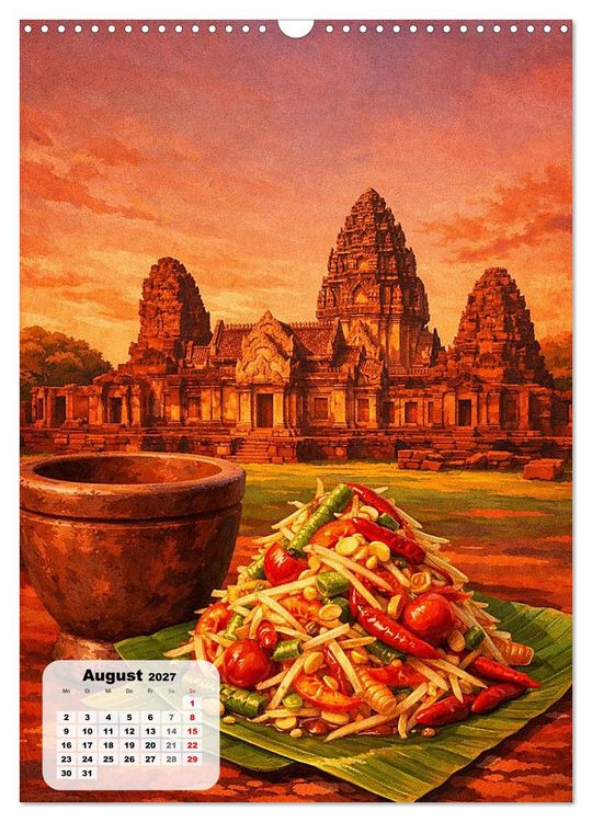 Produktbild: Thailand &ndash; Eine Schlemmerreise durchs Land des L&auml;chelns (Wandkalender 2027 DIN A3 hoch), CALVENDO Monatskalender