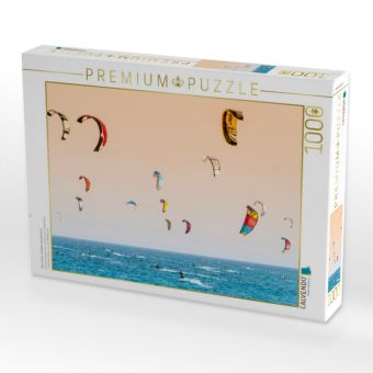 Produktbild: CALVENDO Puzzle Kite-Surfer. Lefkada, Griechenland. | 1000 Teile Lege-Gr&ouml;&szlig;e 64x48cm Foto-Puzzle f&uuml;r gl&uuml;ckliche Stunden