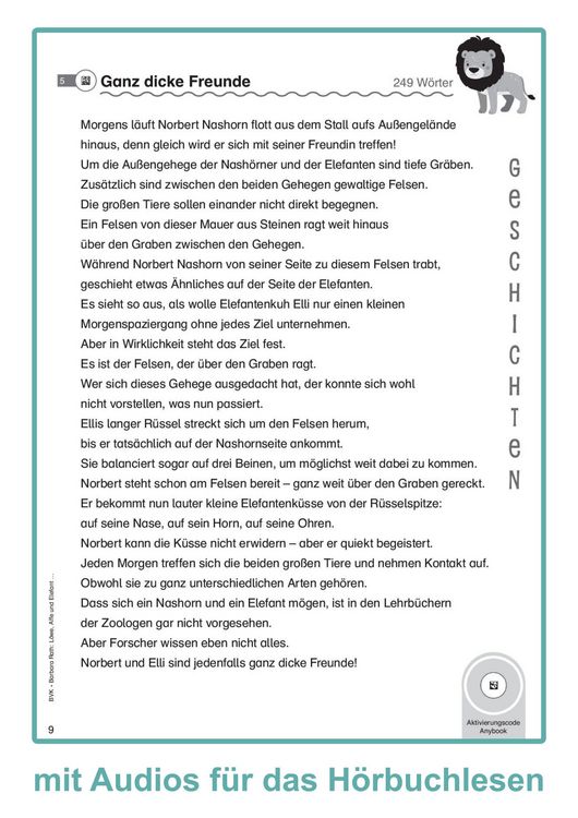 Produktbild: L&ouml;we, Affe und Elefant - Tierische Zoogeschichten gemeinsam im Lesetandem lesen