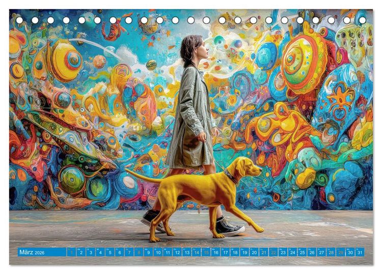 Produktbild: Bunte Stadt - Einzigartige Bewohner (Tischkalender 2026 DIN A5 quer), CALVENDO Monatskalender