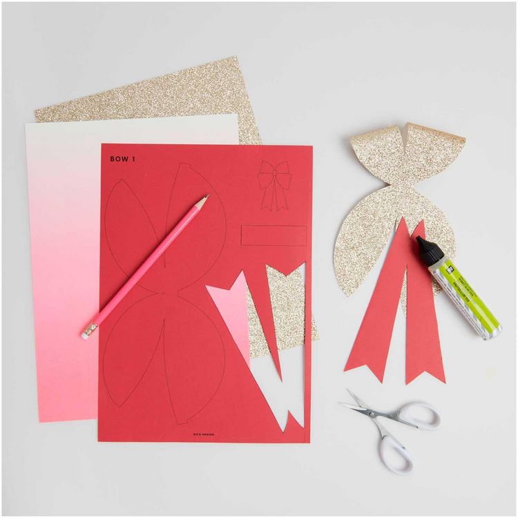 Produktbild: Bastelpapierblock Put A Bow On It!, f&uuml;r bis zu 18 Schleifen