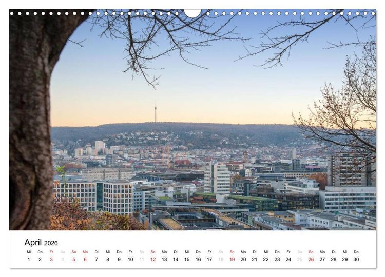 Produktbild: stadtansichten stuttgart (Wandkalender 2026 DIN A3 quer), CALVENDO Monatskalender