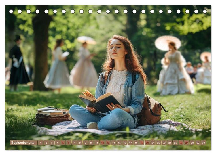 Produktbild: Lesen ist eine Reise durch Zeit und Raum (Tischkalender 2026 DIN A5 quer), CALVENDO Monatskalender