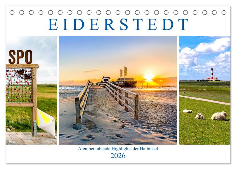 Produktbild: EIDERSTEDT-HIGHLIGHTS (Tischkalender 2026 DIN A5 quer), CALVENDO Monatskalender