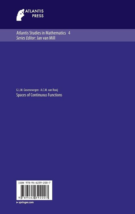 Produktbild: Spaces of Continuous Functions