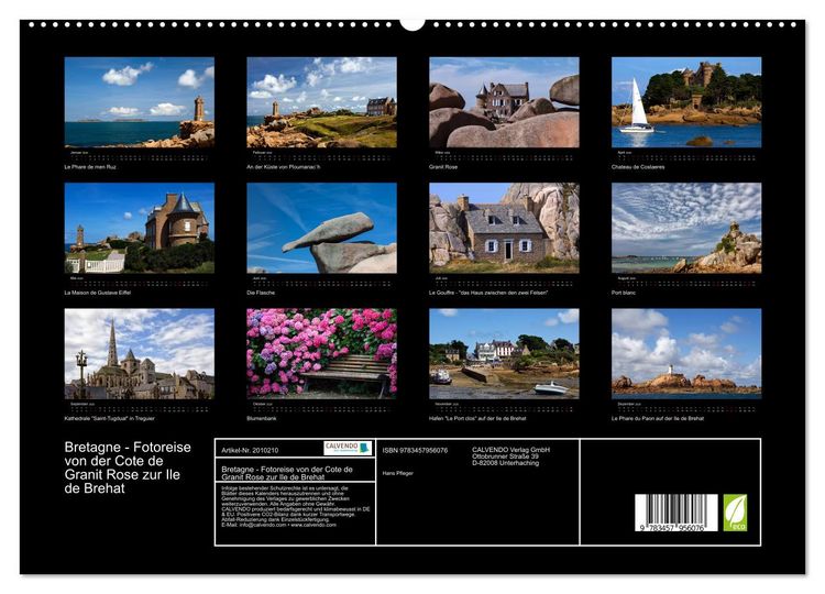 Produktbild: Bretagne - Fotoreise von der Cote de Granit Rose zur Ile de Brehat (hochwertiger Premium Wandkalender 2026 DIN A2 quer), Kunstdruck in Hochglanz