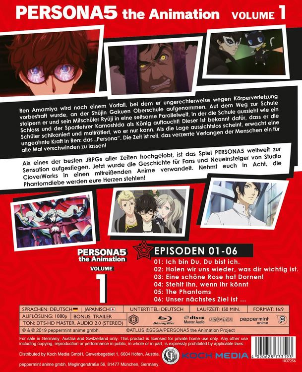 Produktbild: PERSONA5 the Animation Vol. 1
