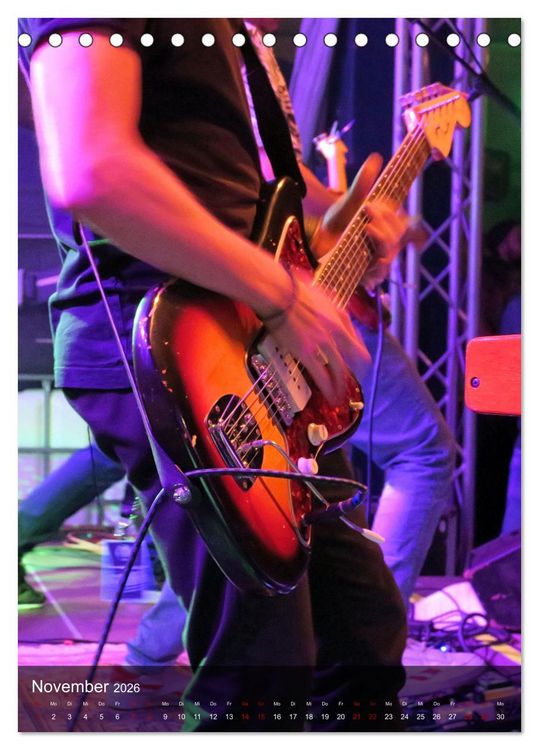 Produktbild: Rockgitarren in Concert (Tischkalender 2026 DIN A5 hoch), CALVENDO Monatskalender