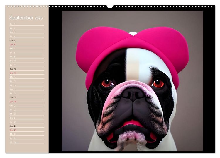 Produktbild: Graphic PoP Art Bulldogge (hochwertiger Premium Wandkalender 2026 DIN A2 quer), Kunstdruck in Hochglanz