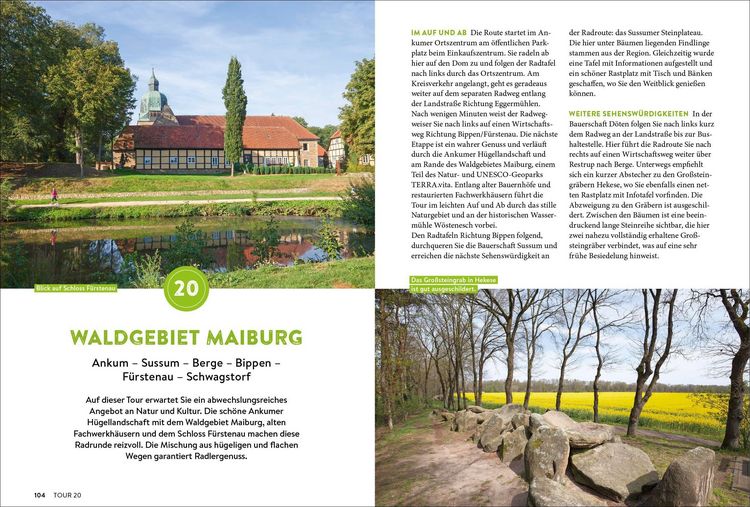 Produktbild: Das Oldenburger und Osnabr&uuml;cker Land erfahren 30 Radtouren durch malerische Landschaften, zu reizvollen St&auml;dten und kulturellen Highlights