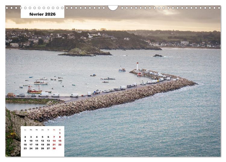 Produktbild: La Bretagne. La c&ocirc;te d'Emeraude et la c&ocirc;te de Penthi&egrave;vre (Calendrier mural 2026 DIN A3 vertical), CALVENDO calendrier mensuel