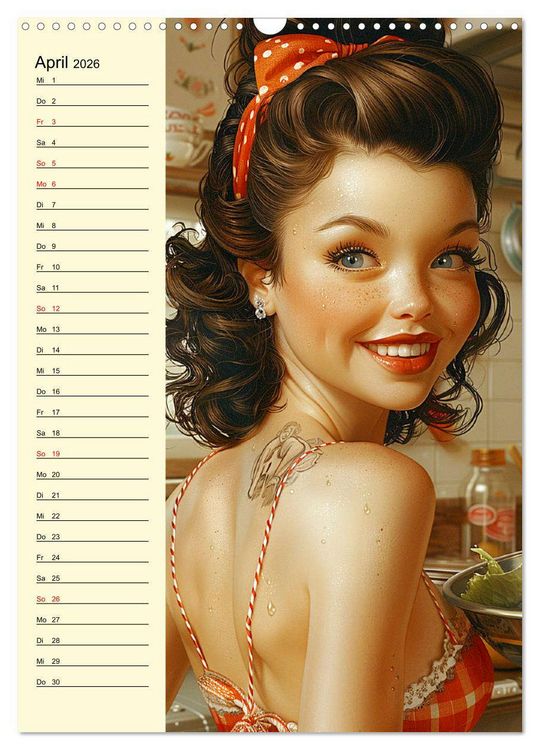 Produktbild: Schatz, ich hab gekocht! Sexy-lustige Pin-up-Girls in der K&uuml;che (Wandkalender 2026 DIN A3 hoch), CALVENDO Monatskalender