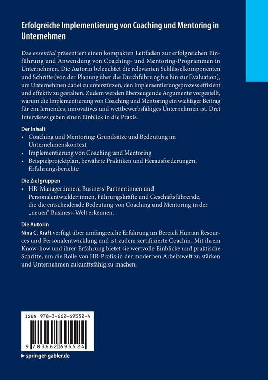 Produktbild: Erfolgreiche Implementierung von Coaching und Mentoring in Unternehmen