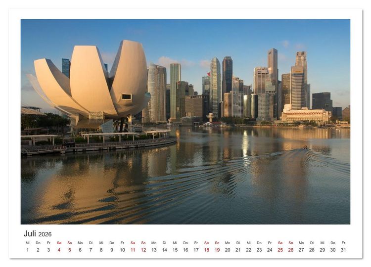 Produktbild: Singapur: Zwischen Wolkenkratzern und Superb&auml;umen (Wandkalender 2026 DIN A3 quer), CALVENDO Monatskalender