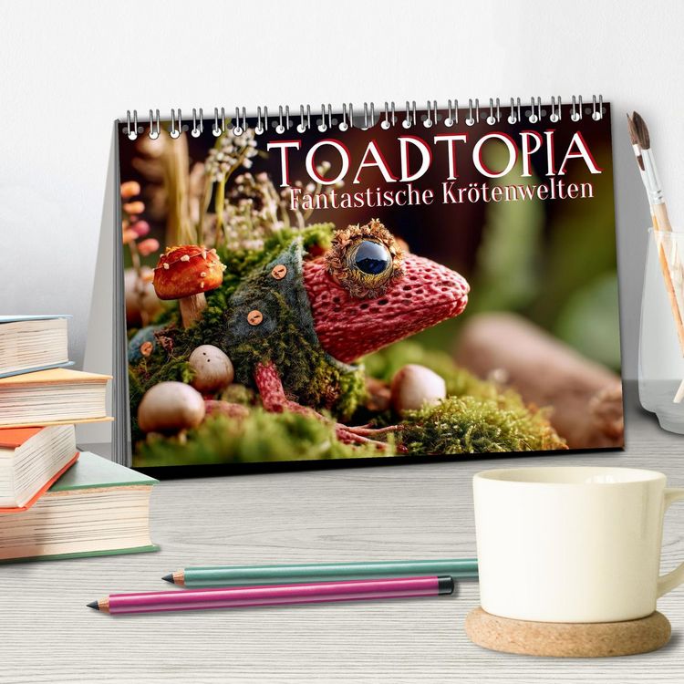 Produktbild: Toadtopia. Fantastische Kr&ouml;tenwelten (Tischkalender 2026 DIN A5 quer), CALVENDO Monatskalender