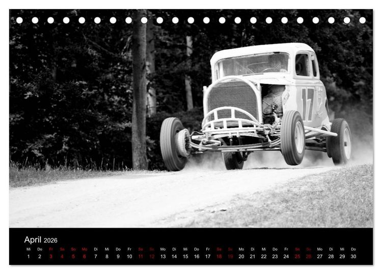Produktbild: Dirt Track Races (Tischkalender 2026 DIN A5 quer), CALVENDO Monatskalender