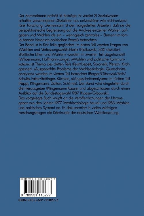 Produktbild: Wahlen und politischer Proze&szlig;