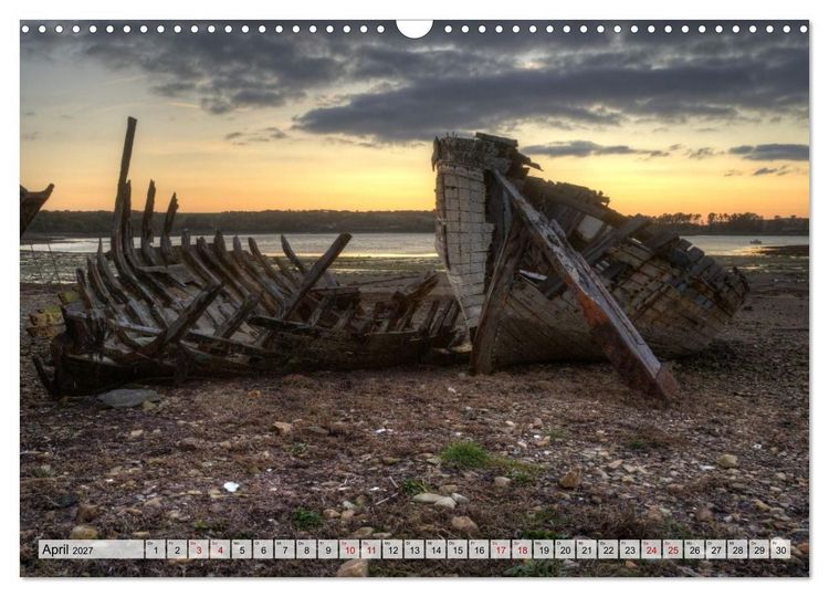 Produktbild: Cimeti&egrave;re de Bateaux de Rostellec (Wandkalender 2027 DIN A3 quer), CALVENDO Monatskalender