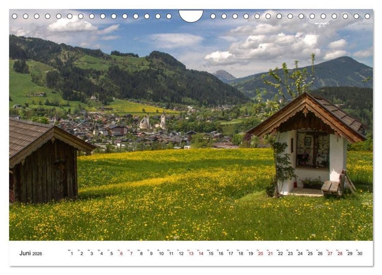 Produktbild: Kitzb&uuml;hel, Sportstadt und Wanderparadies (Wandkalender 2026 DIN A4 quer), CALVENDO Monatskalender