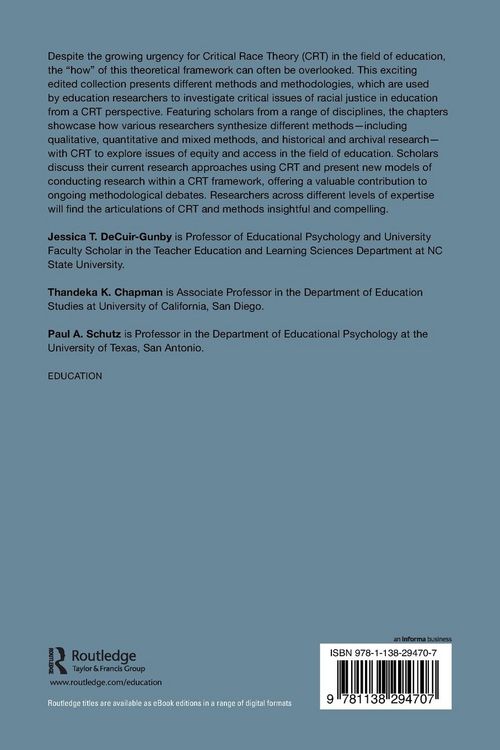 Produktbild: Understanding Critical Race Research Methods and Methodologies