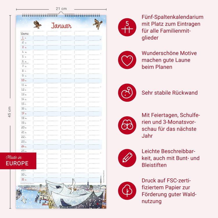 Produktbild: Der Hamburger Familienplaner 2027 - Margret Bernard