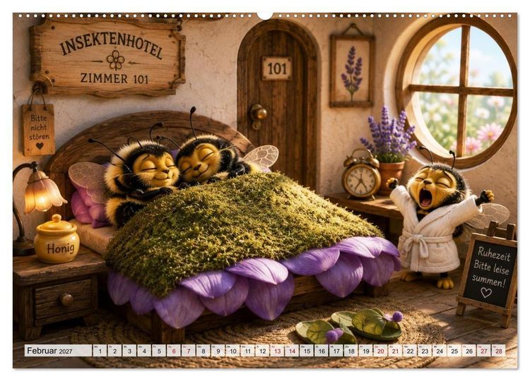 Produktbild: Das Hotel der kleinen Fl&uuml;gel (hochwertiger Premium Wandkalender 2027 DIN A2 quer), Kunstdruck in Hochglanz