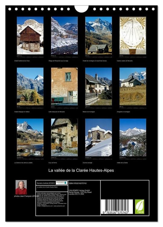 Produktbild: La vall&eacute;e de la Clar&eacute;e Hautes-Alpes (Calendrier mural 2026 DIN A4 horizontal), CALVENDO calendrier mensuel