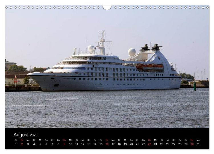 Produktbild: Cruiseliner in Warnem&uuml;nde (Wandkalender 2026 DIN A3 quer), CALVENDO Monatskalender
