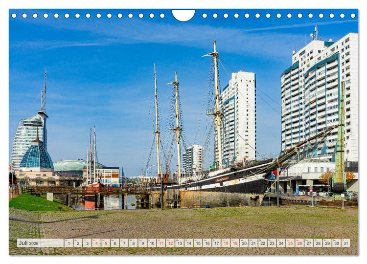 Produktbild: Bremerhaven Stadtansichten (Wandkalender 2026 DIN A4 quer), CALVENDO Monatskalender