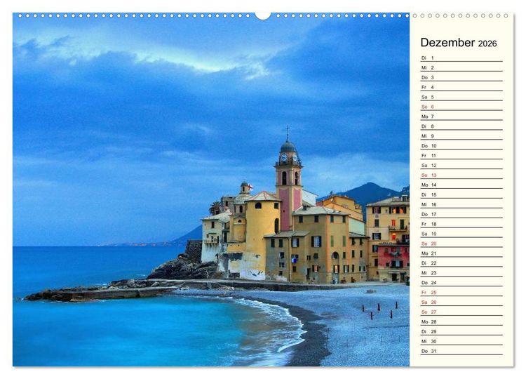 Produktbild: Ligurien - Berge und Meer (Wandkalender 2026 DIN A2 quer), CALVENDO Monatskalender