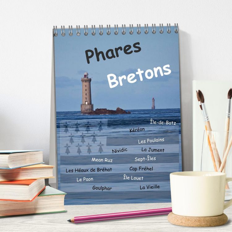 Produktbild: Phares Bretons (Tischkalender 2026 DIN A5 hoch), CALVENDO Monatskalender