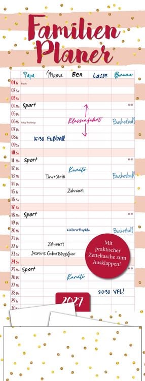 Produktbild: Familienplaner mit Tasche 2027