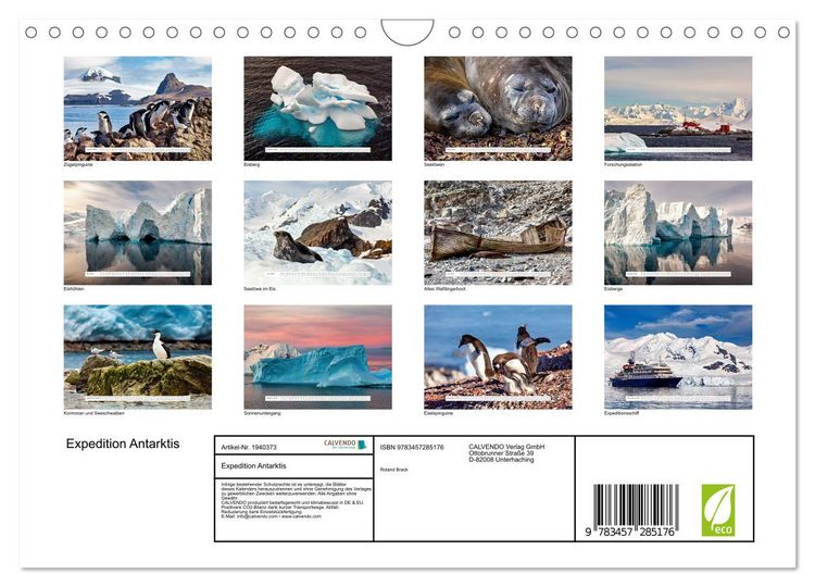 Produktbild: Expedition Antarktis (Wandkalender 2026 DIN A4 quer), CALVENDO Monatskalender