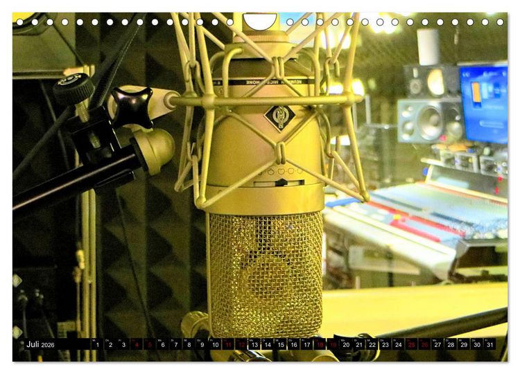 Produktbild: Tonstudio im Fokus (Wandkalender 2026 DIN A4 quer), CALVENDO Monatskalender