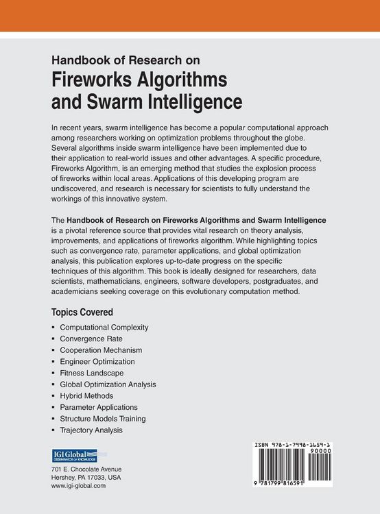 Produktbild: Handbook of Research on Fireworks Algorithms and Swarm Intelligence