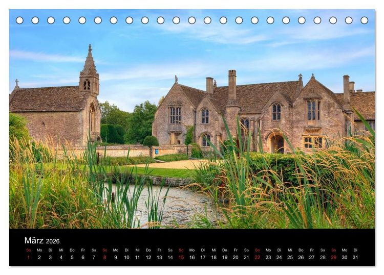 Produktbild: Englische Herrenh&auml;user (Tischkalender 2026 DIN A5 quer), CALVENDO Monatskalender