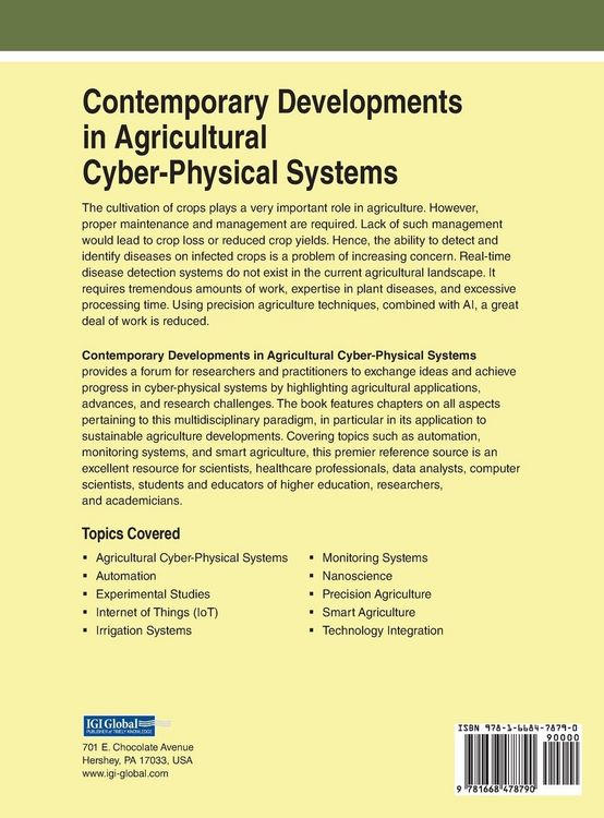 Produktbild: Contemporary Developments in Agricultural Cyber-Physical Systems