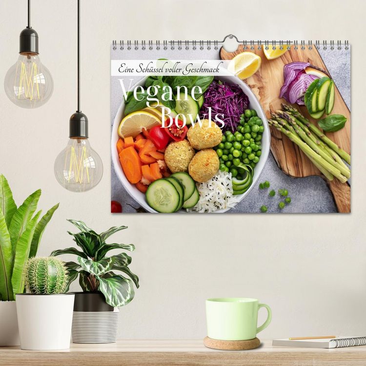 Produktbild: Vegane Bowls - Eine Sch&uuml;ssel voller Geschmack (Wandkalender 2026 DIN A4 quer), CALVENDO Monatskalender