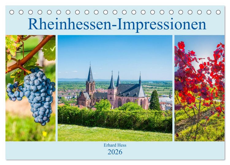 Produktbild: Rheinhessen-Impressionen (Tischkalender 2026 DIN A5 quer), CALVENDO Monatskalender