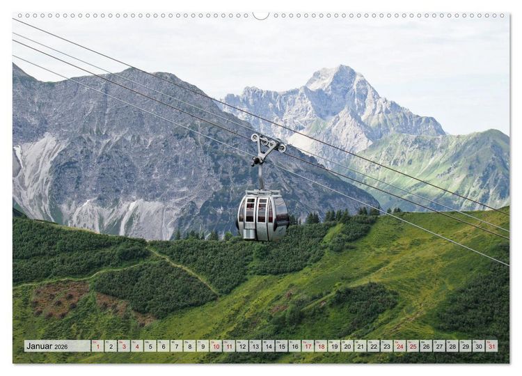 Produktbild: Bergbahnen in den Alpen (hochwertiger Premium Wandkalender 2026 DIN A2 quer), Kunstdruck in Hochglanz