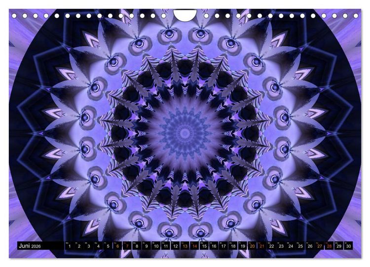 Produktbild: Energie - Mandalas, Spiritualit&auml;t durch die Farbe Lila (Wandkalender 2026 DIN A4 quer), CALVENDO Monatskalender