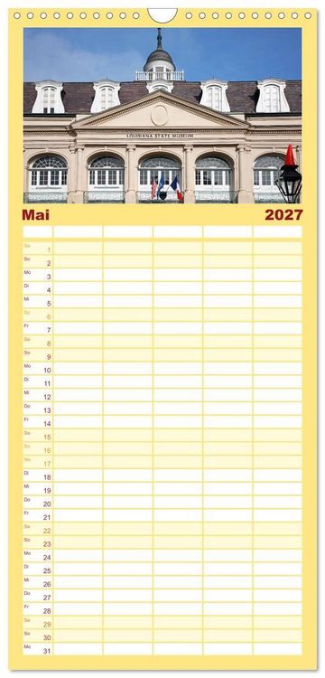 Produktbild: Familienplaner 2027 - So sch&ouml;n ist New Orleans mit 5 Spalten (Wandkalender, 21 x 45 cm) CALVENDO