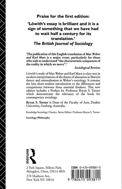 Produktbild: Max Weber and Karl Marx