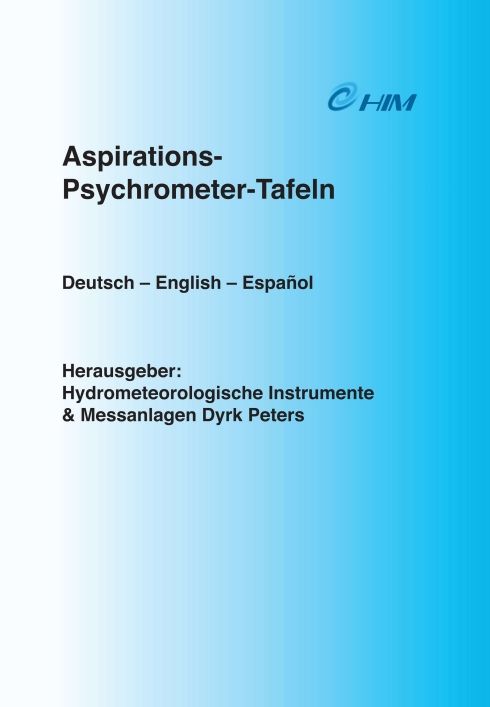 Produktbild: Tafeln zum S&auml;ttigungsdampfdruck &uuml;ber Eis und Wasser